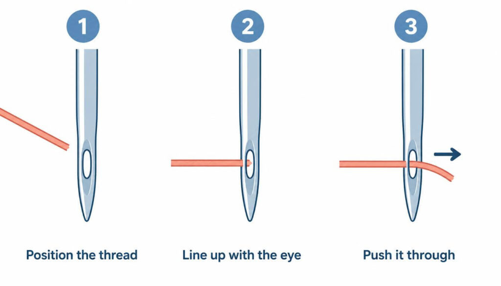 how to thread a sewing machine needle