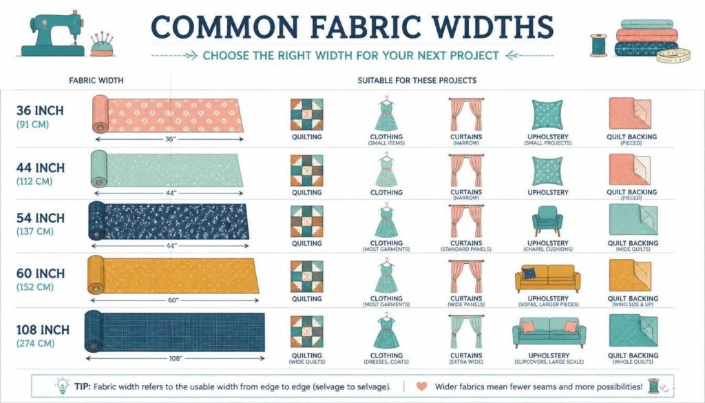 standard-fabric-width-chart.webp Standard fabric width chart showing common fabric widths for sewing projects.