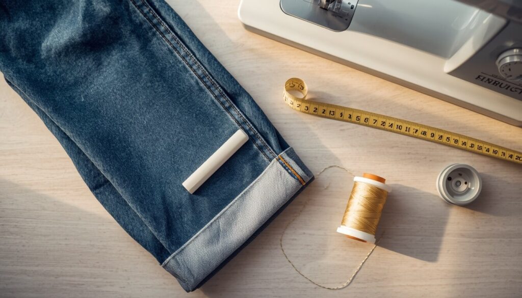 How to Hem Jeans with a Sewing Machine
