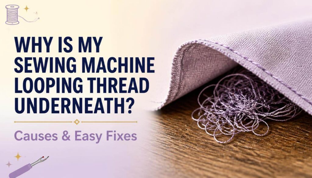 why is my sewing machine looping thread underneath?